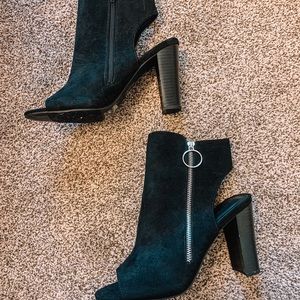 Black Suede Booties